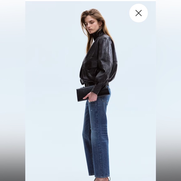 NWT H&M STRAIGHT HIGH WAIST ANKLE JEANS - Picture 3 of 6